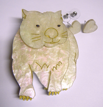 Load image into Gallery viewer, Bubule Wombat white   Brooch by Dianna &amp; Daisy Jean