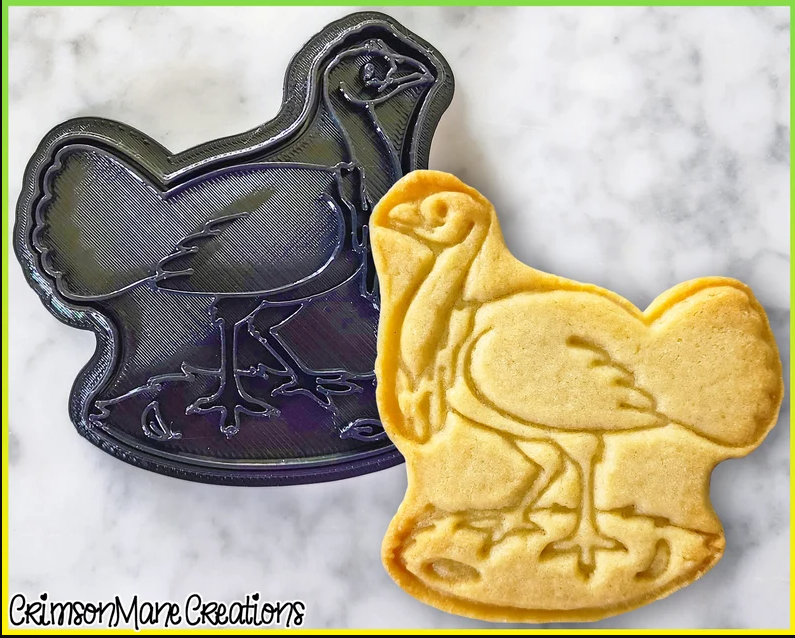 A Bush Turkey cookie Cutter 3D printed Made in Australia.