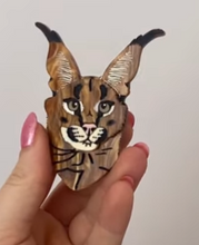 Load image into Gallery viewer, Clive the Caracal  Brooch by  Daisy Jean Floral