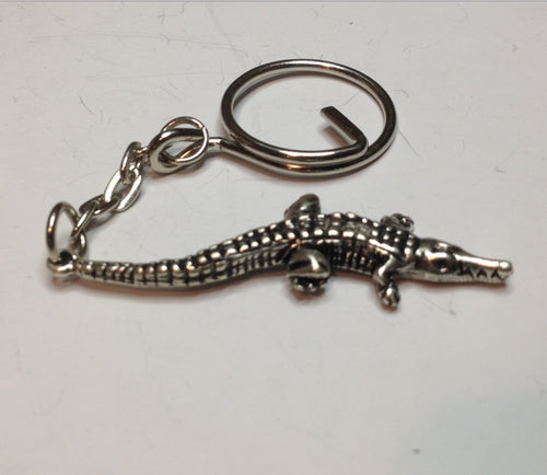 Crocodile Key Ring pewter Antique silver: Peek-a- Boo