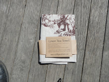 Load image into Gallery viewer, A Wombat  Brown Print  wombat print Natural Linen Tea Towel made in Australia