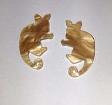 Load image into Gallery viewer, Dianna&#39;s Ringtail Possum Carmel Marble studs By Dianna