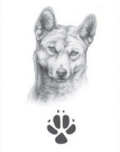 Load image into Gallery viewer, Dingo Silver Footprint Pendant  Bushprints