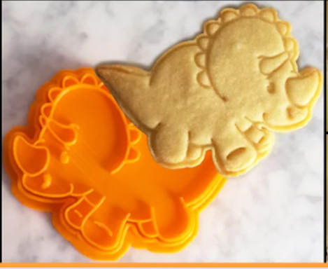 A Triceratops  cookie Cutter 3D printed Made in Australia.