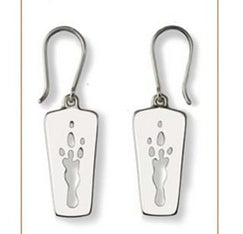 Bandicoote Eastern Barred Silver Footprint Earrings  Bushprints