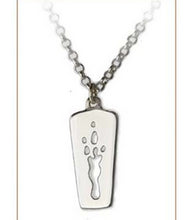 Load image into Gallery viewer, Bandicoote Eastern Barred Silver Footprint Necklace- Bushprints