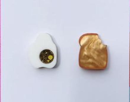 Egg Fried on Toast  Studs by Mox + Co x