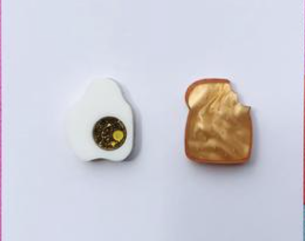 Egg Fried on Toast  Studs by Mox + co