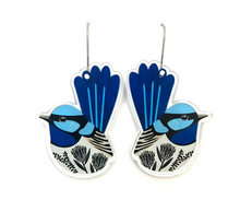 Load image into Gallery viewer, Fairy Wren Earrings by Smyle Made in Australia from recycled Acrylic