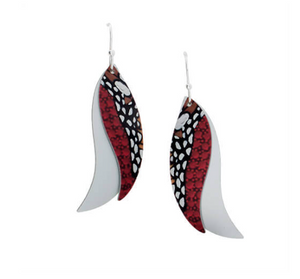 Feather Earrings Butterfly, Aboriginal designs, Allegria Designs