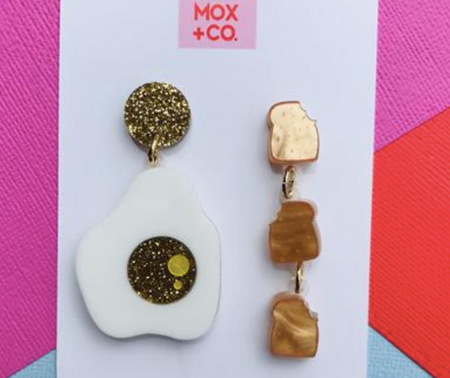 Egg on Toast Dangles by Mox + Co x