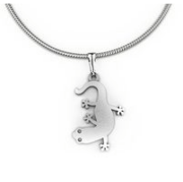 Gecko pendant necklace allegria rocklilywombats