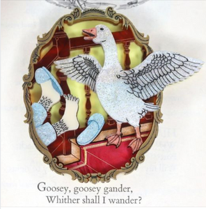 Goosey goosey gander Brooch  by Gorydorky + gift Rocklily earring