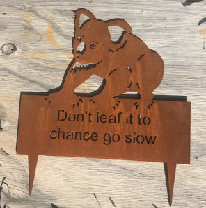 Koala Rusted Garden Art  By Dianna at Rocklilywombats   includes postage in Aust. International freight extra