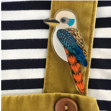 Load image into Gallery viewer, Kookaburra  Brooch  by Smyle Made in Australia from recycled acrylic