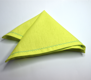 z Pocket Chief Lime Teal sewing Unique Limited Edition By Rocklilywombats