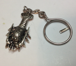 Lobster Pewter Antique Silver Plated Key Ring: Peek-a-Boo