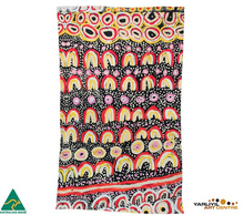 Load image into Gallery viewer, Maggie Long  Aboriginal design tea towel, made in Australia
