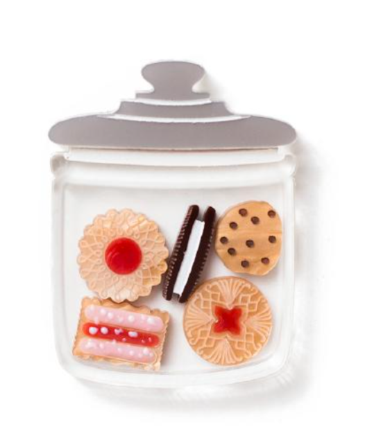 Biscuit Jar Brooch  By Martini Slippers