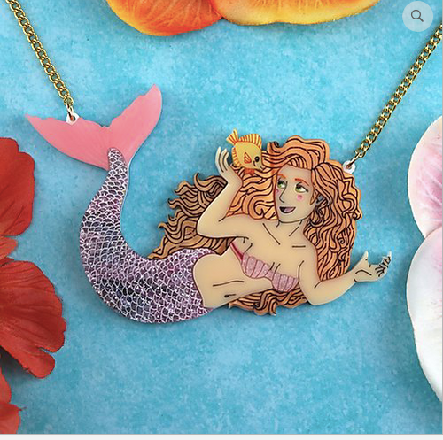 Mermaid Statement Necklace by Gory dorky see photos Extra layer on back as tail had broken now fixed