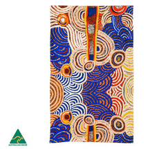 Load image into Gallery viewer, Nora Davidson Aboriginal design tea towel, made in Australia