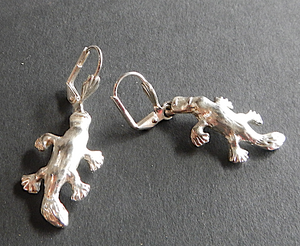 Platypus Earrings Silver Plated: Peek-a-Boo