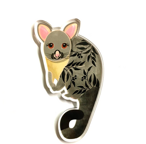 Lou - Lou  the Possum Brooch by Smyle Made in Australia from recycled acrylic