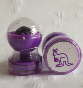 Kangaroo double-sided self-inking stamp Purple ink