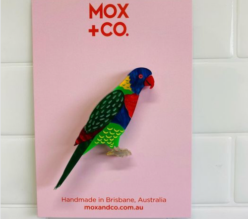 Rainbow Lorrikeet Brooch by Mox + Co