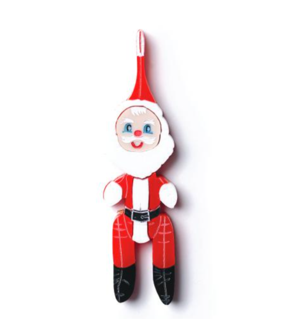 Retro Inflatable Santa christmas Brooch By Martini Slippers
