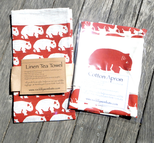 Natural Linen Apron, Tea Towel and Oven Mitt Set