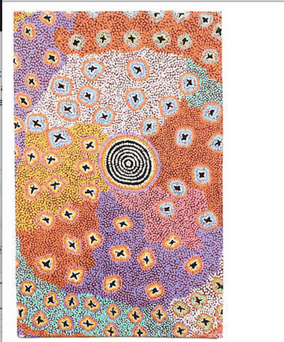 Ruth Stuart Aboriginal design tea towel,