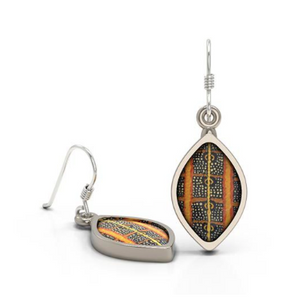 Caterpillar Earrings Drop, Aboriginal designs, Allegria Designs