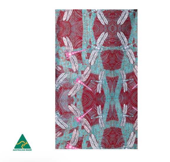 Sheryl J Burchill ocean  Aboriginal design Cotton Tea towel  , made in Australia