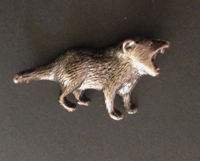 Tasmanian Devil Pewter Brooch Antique copper: Peek- a- Boo