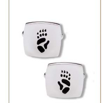 Load image into Gallery viewer, Wombat Silver Footprint CuffLinks  Bushprints made to order 2 week wait ,  Bushprints Jewllery