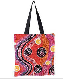 Otto Simms Aboriginal design Cotton Tote bag, made in Australia