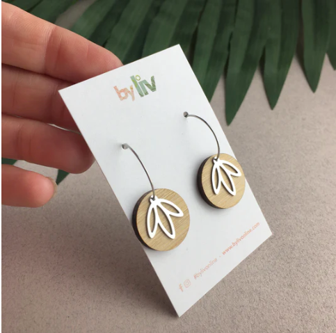 Bamboo & Steel hoops By Liv