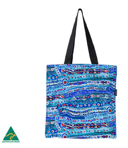 Murdie Morris blues Aboriginal design Cotton Tote bag, made in Australia