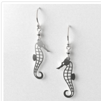 Sea horse earrings allegria rocklilywombats