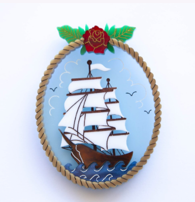 Sovereign of the Seas  Brooch by Daisy Jean