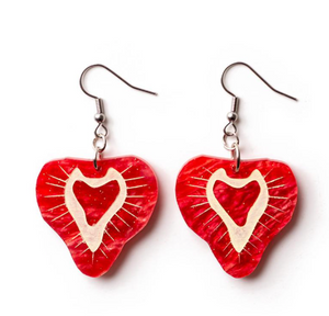 Strawberry Slice Earrings By Martini Slippers