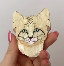 Load image into Gallery viewer, Stuart the Sand Cat Brooch  by Daisy Jean