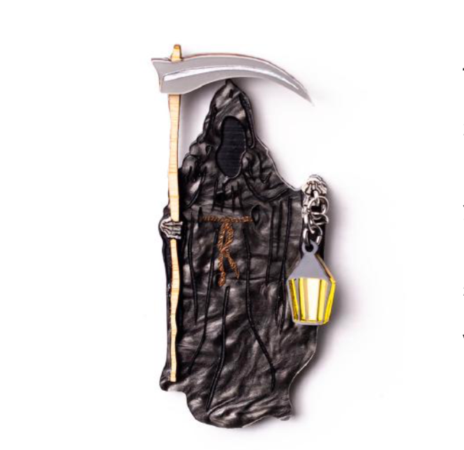 The Grim Reaper Brooch  By Martini Slippers. Halloweeen