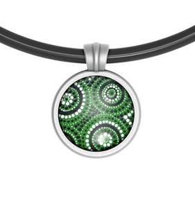 Waterholes Pendant Round  Aboriginal Design