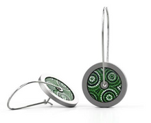 Load image into Gallery viewer, Waterholes loop Earrings  Round, Aboriginal designs, Allegria Designs