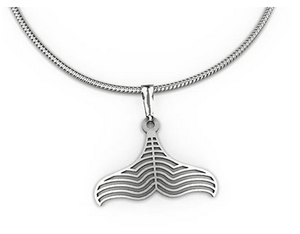 Whale tail Pendant necklace allegria rocklilywombats