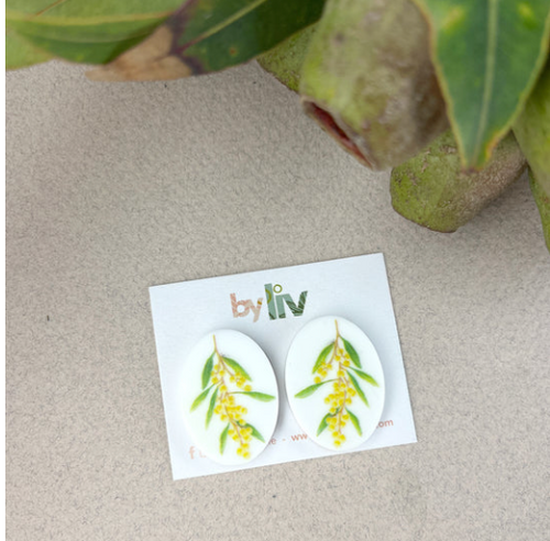 Wattle Wilma - Statement Studs , By Liv