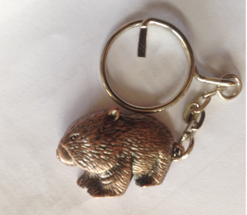 Wombat  Key ring: Pewter Antique Antique Copper Plated