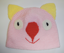 Load image into Gallery viewer, XL. Wombat Beanie, hat  100% wool  X Large Adult Men  &amp; Women :  Pink lemon